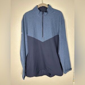 Callaway Mens Swing Tech Blocked 1/4 Zip Long Sleeve Golf Windbreaker Jacket L